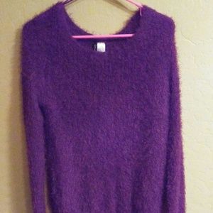 H&M purple fur sweater